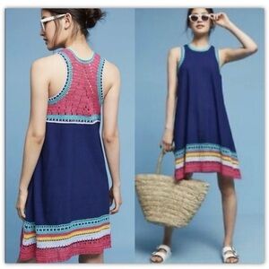 Anthropologie Akemi + Kin Crochet Trim Swing Dress
